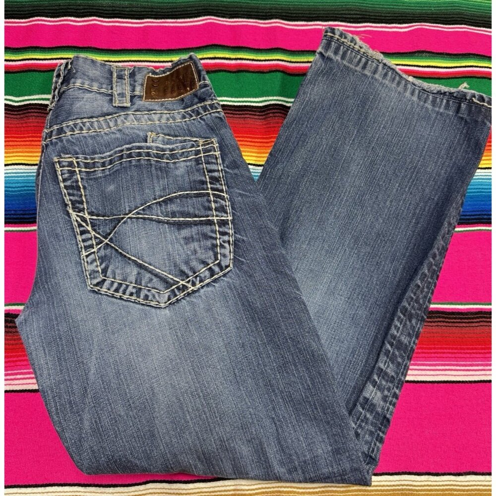 Vintage Y2K Silver Zac Jeans Thick Stitch Fit 31x31 - Picture 7 of 7